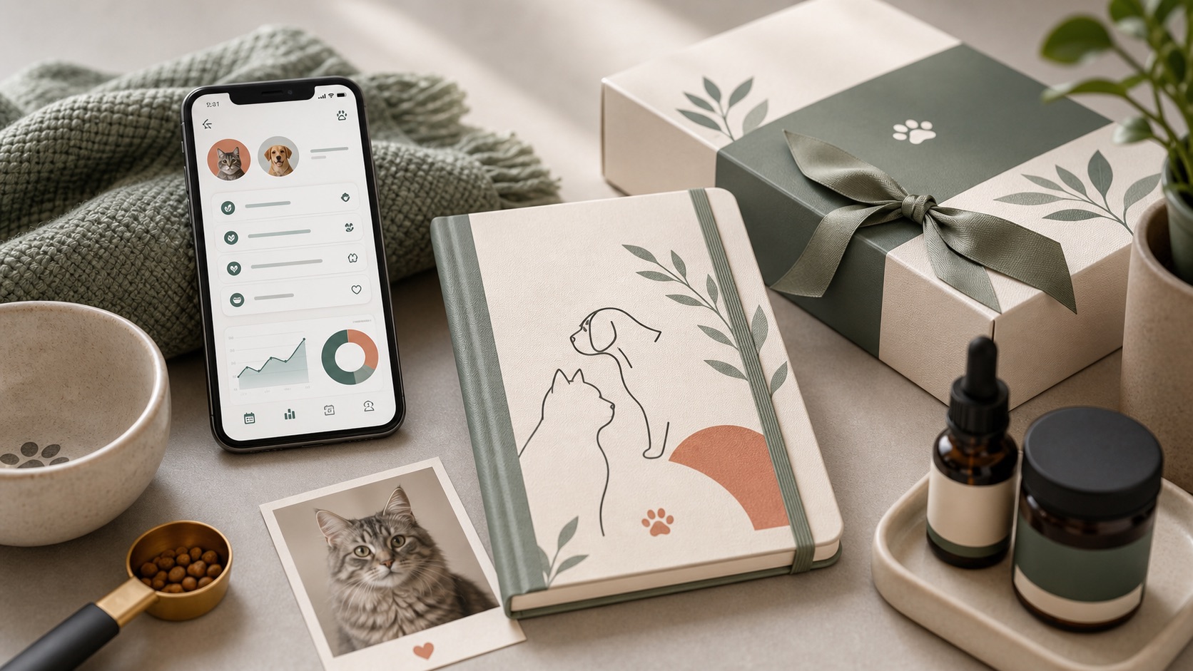 Memorial Gift Set — portrait, blanket and card package